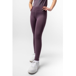 Leggings da equitazione per bambini Horze Dea Prugna nera Viola