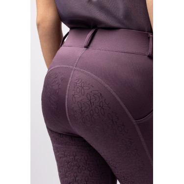 Leggings da equitazione per bambini Horze Dea Prugna nera Viola