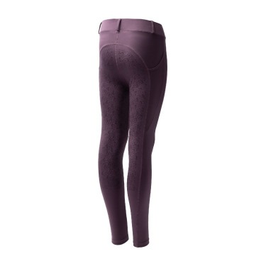 Leggings da equitazione per bambini Horze Dea Prugna nera Viola