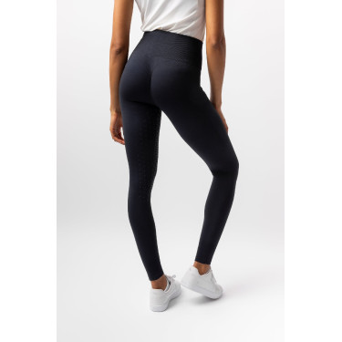 Leggings Scrunch Horze Nessa full grip senza cuciture Nero
