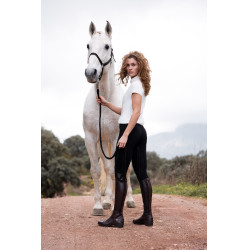 Leggings Scrunch Horze Nessa full grip senza cuciture Nero