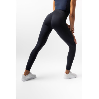 Leggings Scrunch Horze Nessa full grip senza cuciture Apertura Blu marino