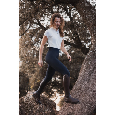 Leggings Scrunch Horze Nessa full grip senza cuciture Apertura Blu marino