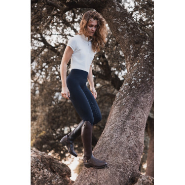 Leggings Scrunch Horze Nessa full grip senza cuciture Apertura Blu marino