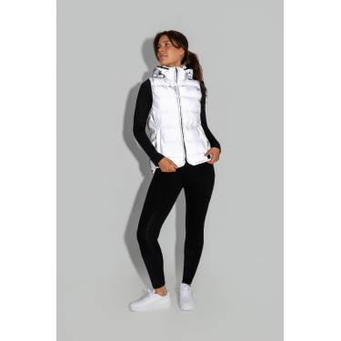 Gilet imbottito senza maniche riflettente da donna Horze Argento riflettente Gilet imbottito senza maniche riflettente da donna Horze Argento riflettente
