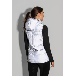 Gilet imbottito senza maniche riflettente da donna Horze Argento riflettente Gilet imbottito senza maniche riflettente da donna Horze Argento riflettente
