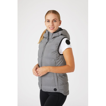 Gilet imbottito senza maniche riflettente da donna Horze Argento riflettente Gilet imbottito senza maniche riflettente da donna Horze Argento riflettente