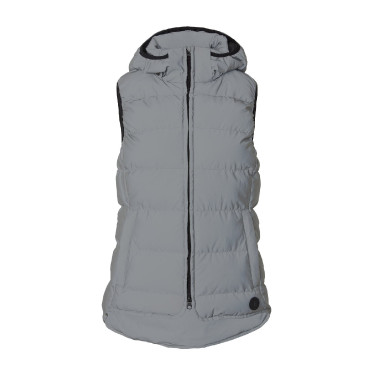 Gilet imbottito senza maniche riflettente da donna Horze Argento riflettente Gilet imbottito senza maniche riflettente da donna Horze Argento riflettente
