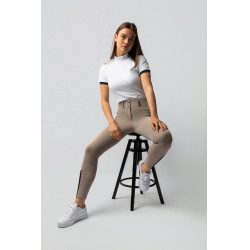 Pantaloni da equitazione da donna Horze Evelyn con grip integrale Talpa semplice Beige Pantaloni da equitazione da donna Horze Evelyn con grip integrale Talpa semplice Beige