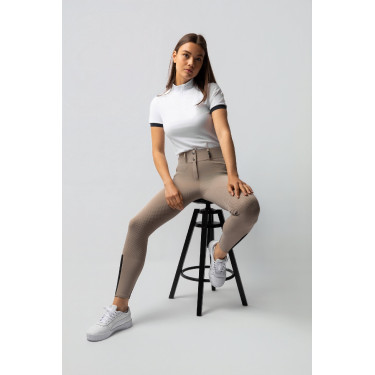 Pantaloni da equitazione da donna Horze Evelyn con grip integrale Talpa semplice Beige Pantaloni da equitazione da donna Horze Evelyn con grip integrale Talpa semplice Beige