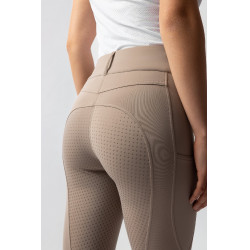 Pantaloni da equitazione da donna Horze Evelyn con grip integrale Talpa semplice Beige Pantaloni da equitazione da donna Horze Evelyn con grip integrale Talpa semplice Beige