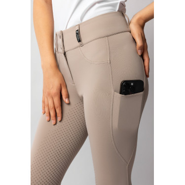 Pantaloni da equitazione da donna Horze Evelyn con grip integrale Talpa semplice Beige Pantaloni da equitazione da donna Horze Evelyn con grip integrale Talpa semplice Beige