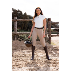 Pantaloni da equitazione da donna Horze Evelyn con grip integrale Talpa semplice Beige Pantaloni da equitazione da donna Horze Evelyn con grip integrale Talpa semplice Beige