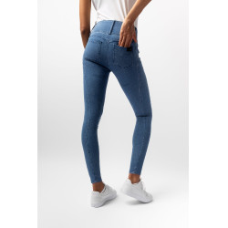 Pantaloni Horze Carolyn in denim fullgrip da donna Denim chiaro Blu