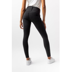 Pantaloni Horze Carolyn in denim fullgrip da donna Nero