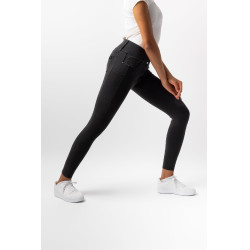 Pantaloni Horze Carolyn in denim fullgrip da donna Nero