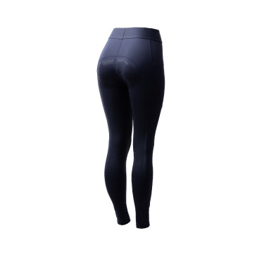 Leggings da equitazione da donna Horze Maia con fondello integrale Apertura Blu marino Leggings da equitazione da donna Horze Maia con fondello integrale Apertura Blu marino