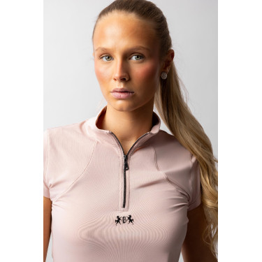 T-shirt da allenamento B Vertigo Joelle a maniche corte da donna Rosa seppia