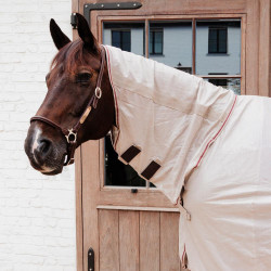 Coperta antimosche Comfort Classic con copricollo e pancia Kentucky Beige / bordeaux