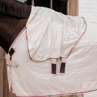 Coperta antimosche Comfort Classic con copricollo e pancia Kentucky Beige / bordeaux