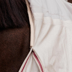 Coperta antimosche Comfort Classic con copricollo e pancia Kentucky Beige / bordeaux