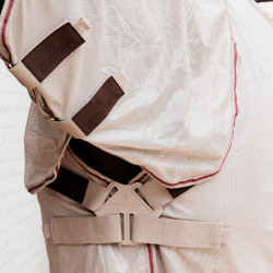 Coperta antimosche Comfort Classic con copricollo e pancia Kentucky Beige / bordeaux