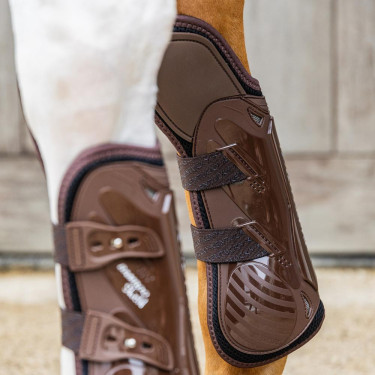 Stinchiere anteriori con protezione del carpo elastica Kentucky Marrone