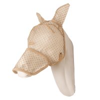 Maschera anti-mosche con cuore con orecchie e naso Kentucky Beige a quadri