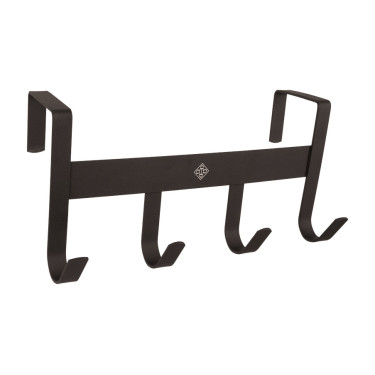 Appendibriglia in metallo opaco con 4 ganci Grooming Deluxe Nero