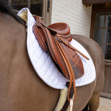 Sottosella in montone Skin Friendly Diamond Jumping Kentucky Bianco