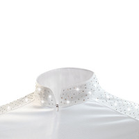 Polo da competizione Tattini donna con strass misti Bianco