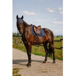 Cuffia antimosche Ti amo Equithème Origine Blu navy