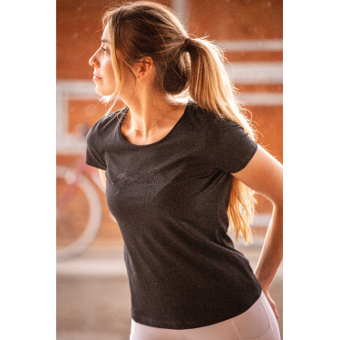 T-shirt Pénélope Iconic Strass Nero