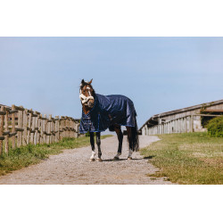Coperta Equithème Classic 1200D High neck Marina Blu marino