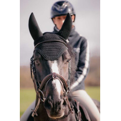 Cuffia per cavalli Pénélope Soundless Strass Nero