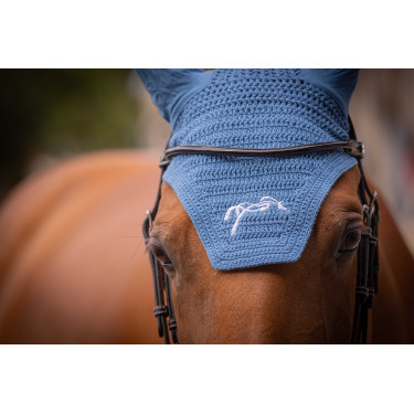 Cuffia per cavalli Pénélope Cotone Blu laguna