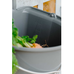 Mangiatoia Hippotonic con ganci e manico Grigio scuro