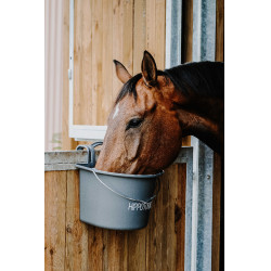 Mangiatoia Hippotonic con ganci e manico Grigio scuro