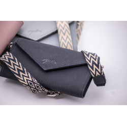 Pochette Pénélope New phone pocket traforata Marina Blu marino