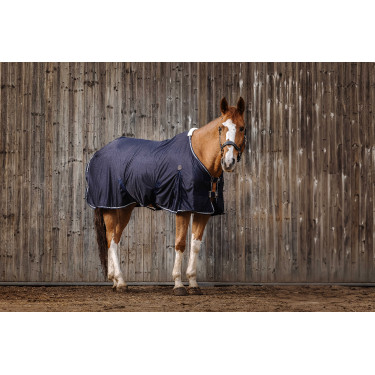 Camicia Equithème Micro mesh Blu navy