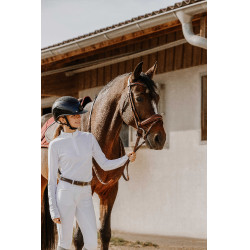 Polo in mesh Equithème Buffy Bianco Polo in mesh Equithème Buffy Bianco