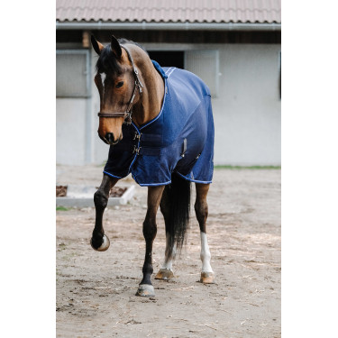 Camicia Equithème Classic 3D mesh Blu navy