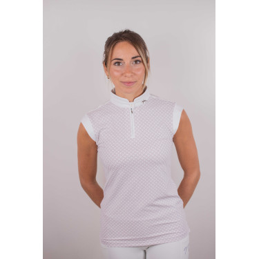 Polo da concorso Pénélope Siviglia Bianco / logo rosa