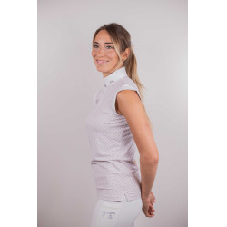 Polo da concorso Pénélope Siviglia Bianco / logo rosa