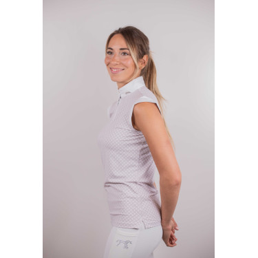 Polo da concorso Pénélope Siviglia Bianco / logo rosa