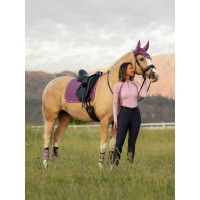 LeMieux Suede Dressage Square Reflective Malva Viola