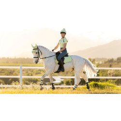 Tappetino LeMieux Reflective Suede Misto GP Square Distintivo Bianco