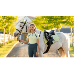 Tappetino LeMieux Reflective Suede Misto GP Square Distintivo Bianco