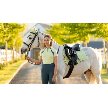 Tappetino LeMieux Reflective Suede Misto GP Square Distintivo Bianco