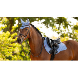 Tappetino LeMieux Reflective Suede Misto GP Square Blu polvere Tappetino LeMieux Reflective Suede Misto GP Square Blu polvere